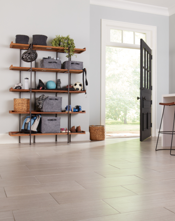 installed hardwood flooring in home
